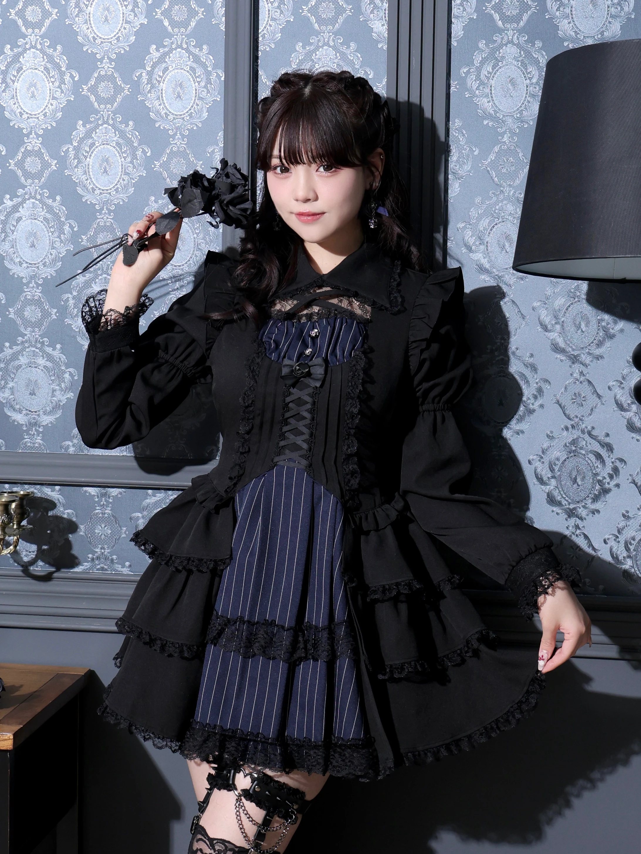 セレスティアゴシックミニドレス　黒 セレスティアゴシックミニドレス 黒