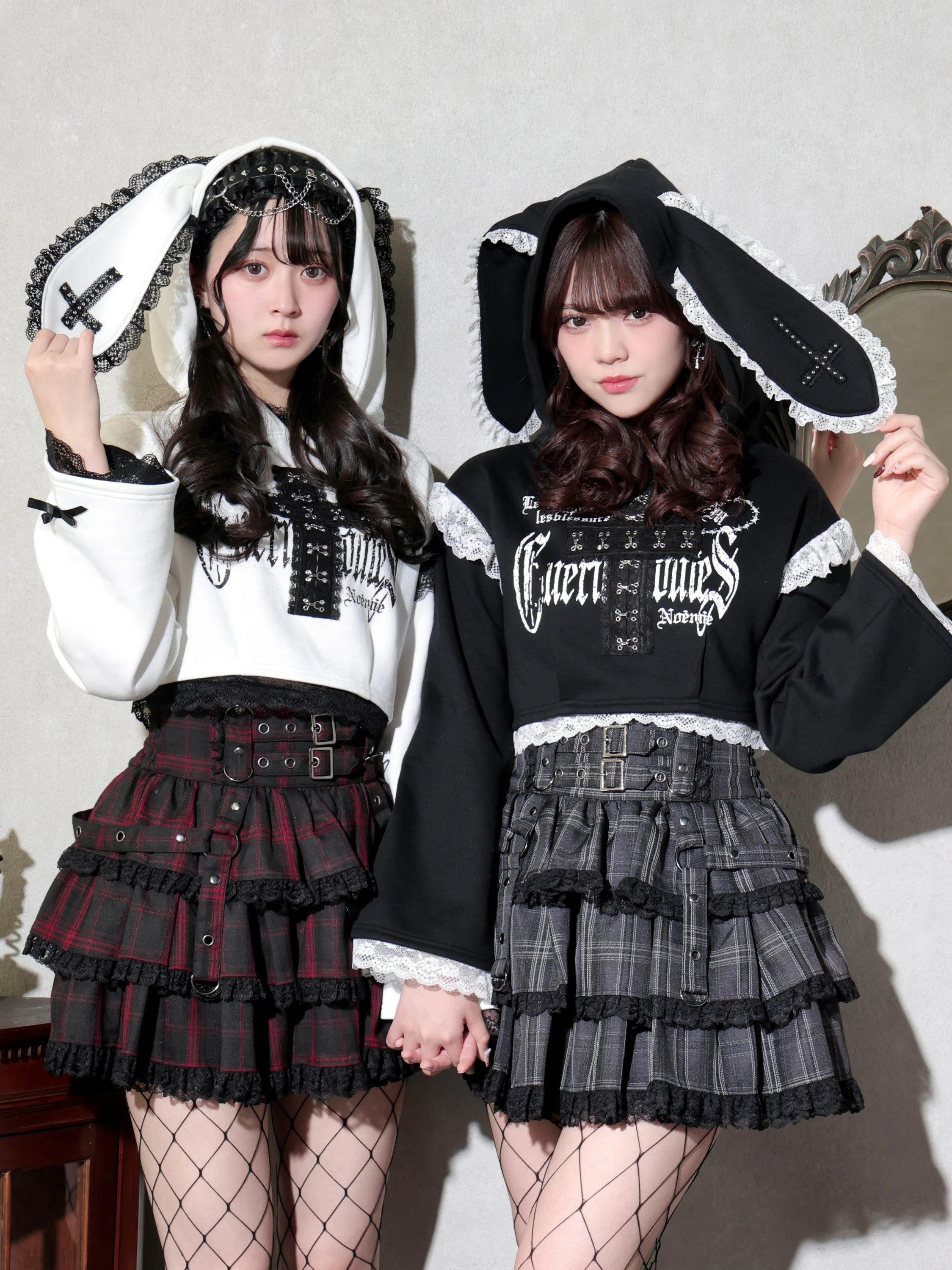 PUTUMAYO うさ耳パーカー ノエミー NOEMIE 2WAYうさ耳ユニセックスZIPパーカー （紫