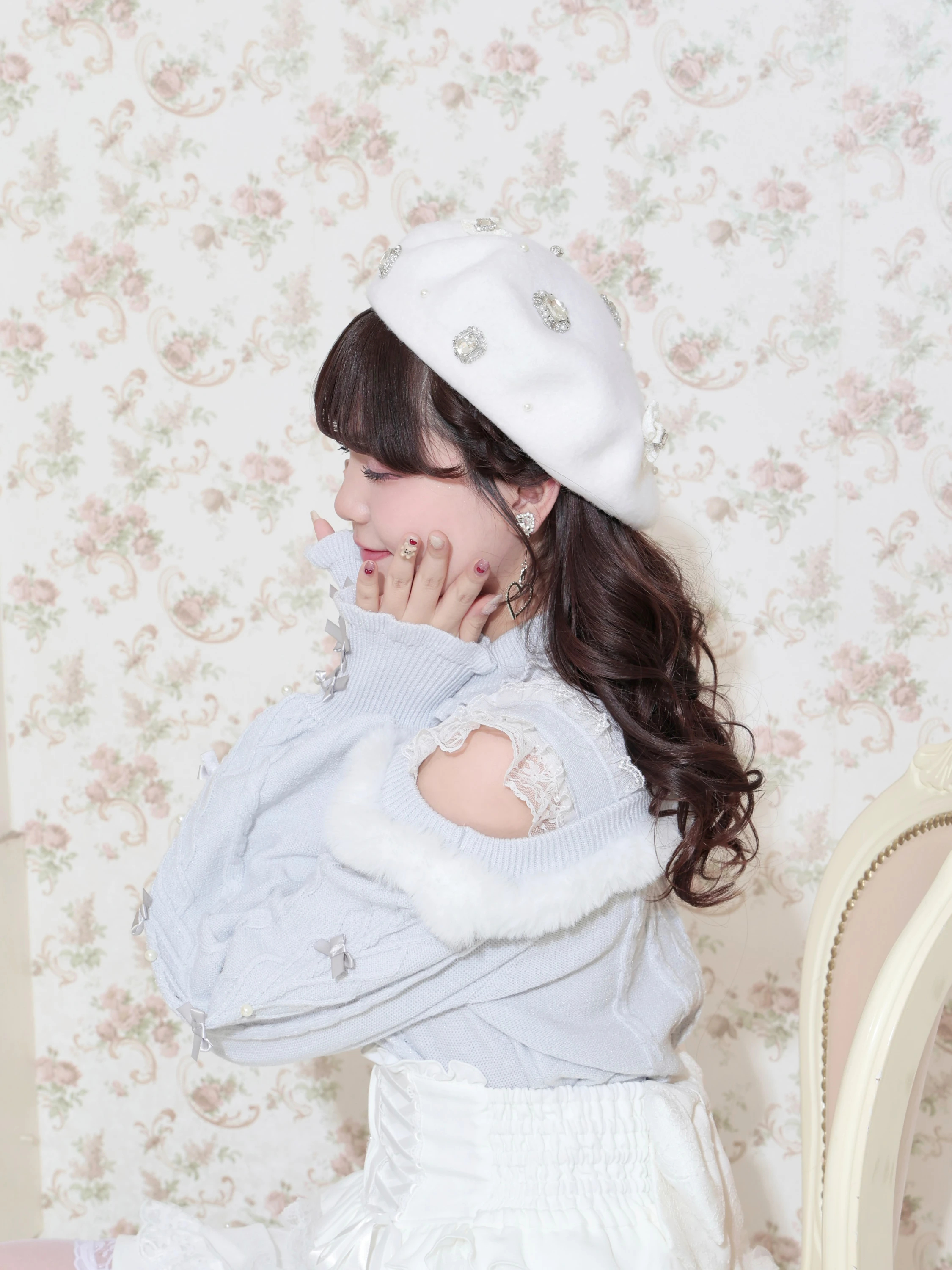 フェルトリボンベレー帽（帽子｜ピンク・黒・オフホワイト）｜【公式