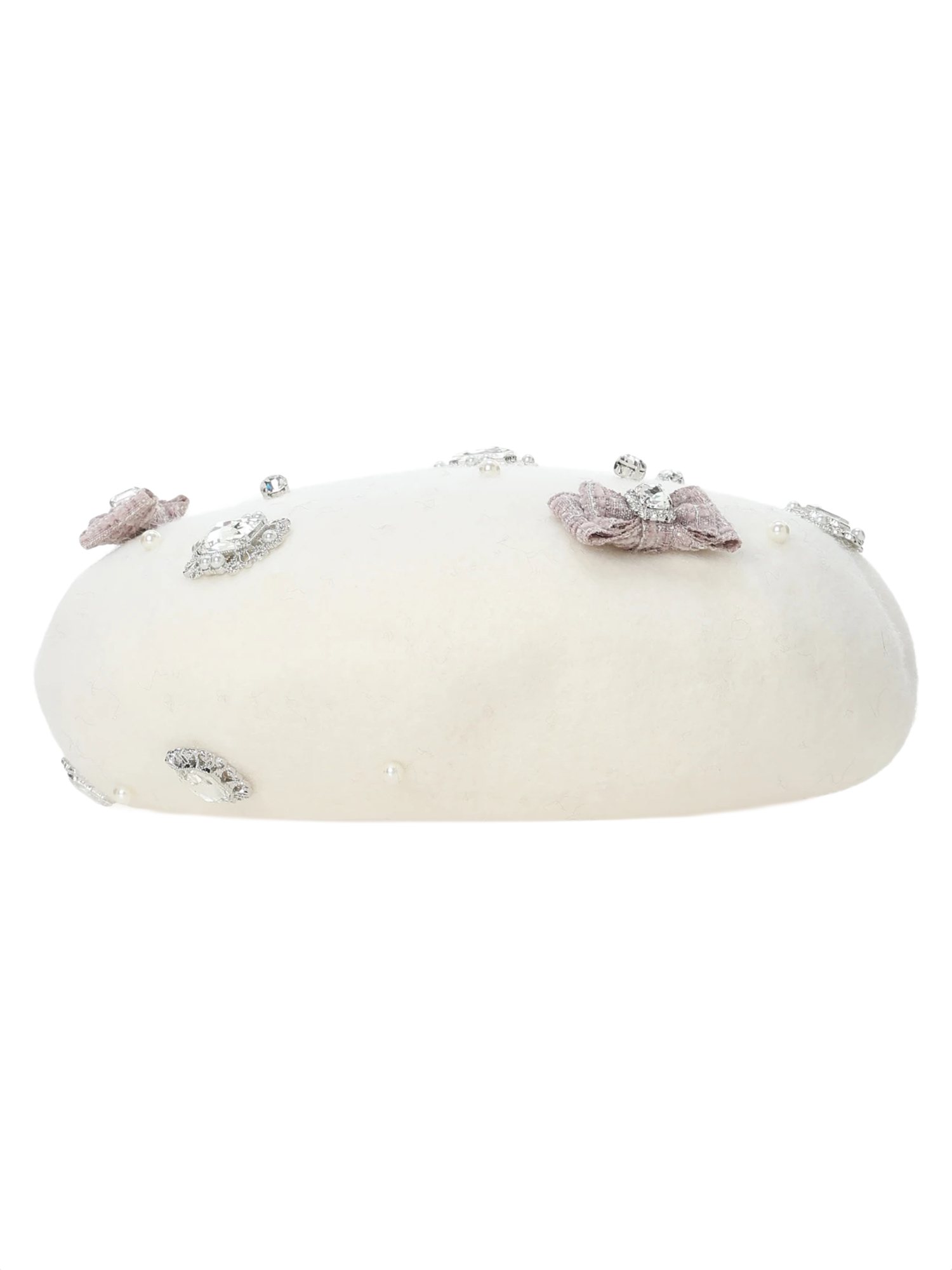 フェルトリボンベレー帽（帽子｜ピンク・黒・オフホワイト）｜【公式