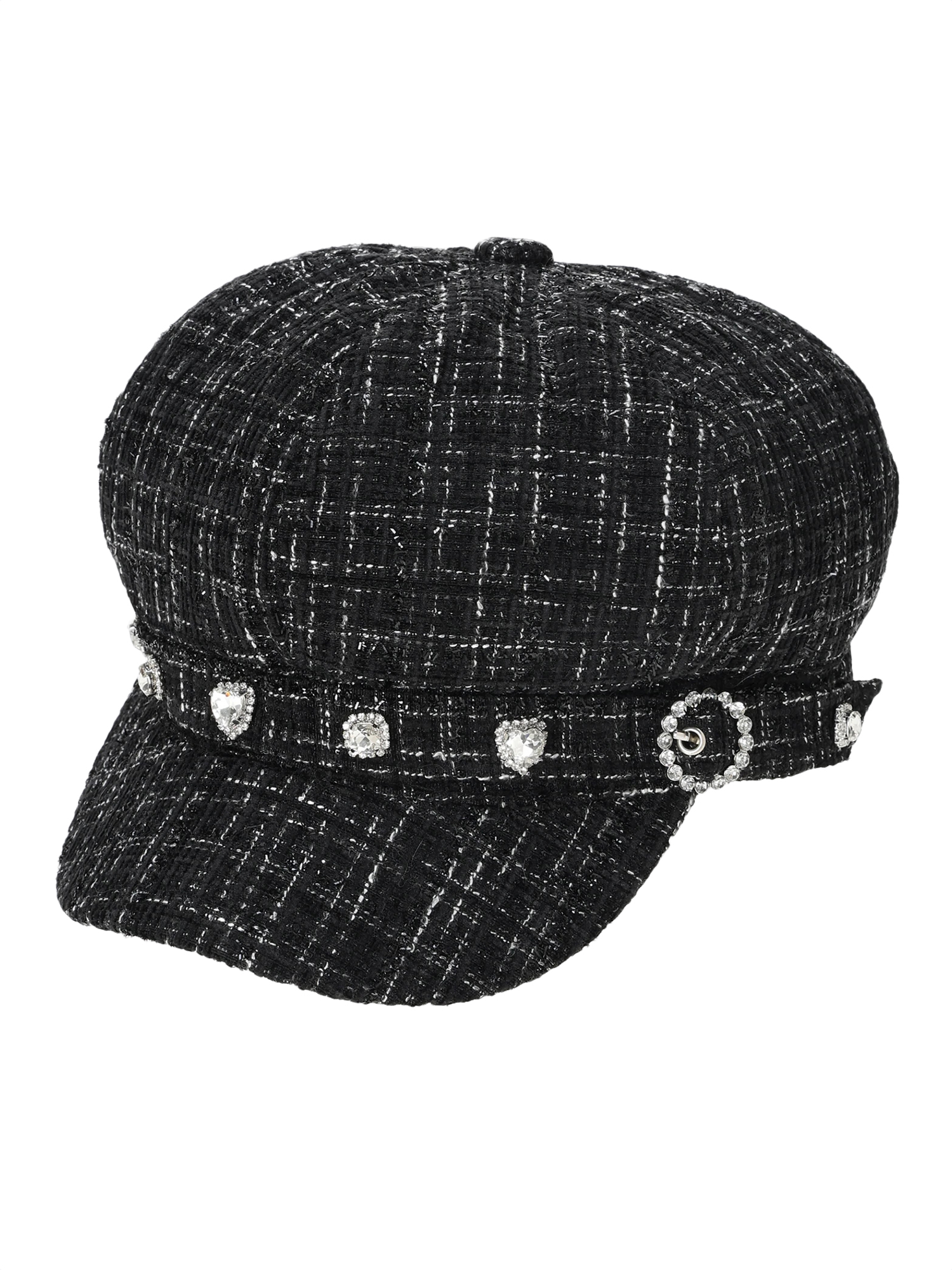 キラキラビジューキャスケット（帽子｜A柄・B柄・黒）｜【公式
