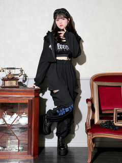 NOEMIE(ノエミー) |ハトメベルトチェーンユニセックス起毛パンツ