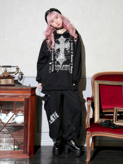 NOEMIE(ノエミー) |ハトメベルトチェーンユニセックス起毛パンツ