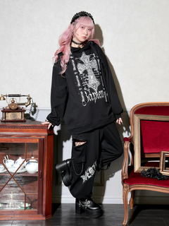 NOEMIE(ノエミー) |ハトメベルトチェーンユニセックス起毛パンツ