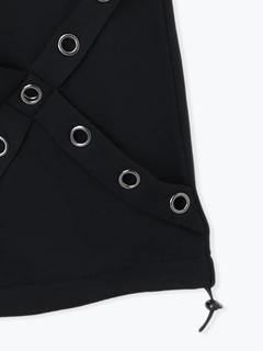 NOEMIE(ノエミー) |ハトメベルトチェーンユニセックス起毛パンツ