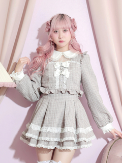 NOEMIE(ノエミー) |キラキラツイードデコルテレースセットアップ