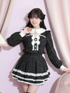 NOEMIE(ノエミー) |キラキラツイードデコルテレースセットアップ