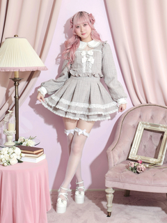 NOEMIE(ノエミー) |キラキラツイードデコルテレースセットアップ