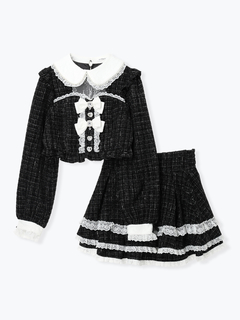 NOEMIE(ノエミー) |キラキラツイードデコルテレースセットアップ