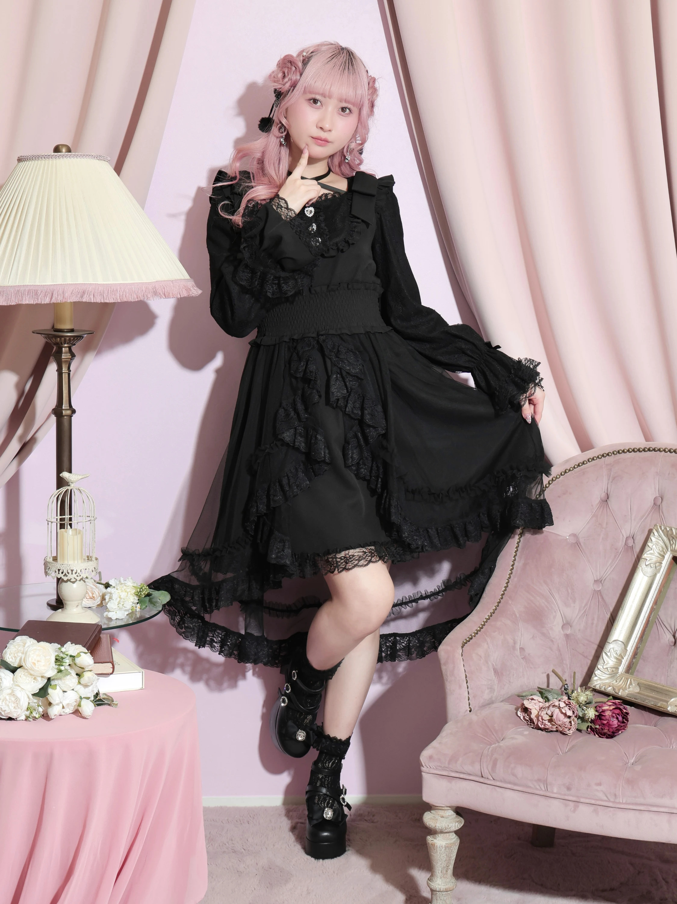 フレアスリーブプリンセスロングワンピース（その他ワンピース｜オフ