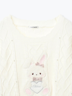 NOEMIE(ノエミー) |メニーリボンハートバニーケーブルニット