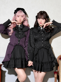 地雷 ノエミー ブラウス リボン フリル マーズ ハート 十字架 セットアップ 地雷 マーズ ブラウス ハート 十字架 リボン ノエミー スカパン