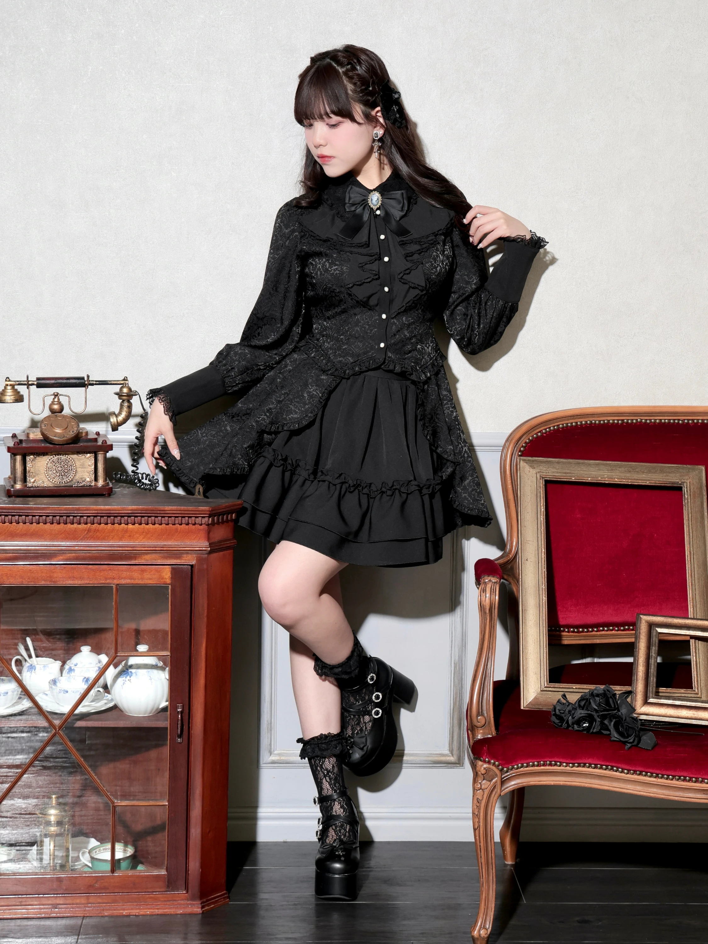 ゴシックラッフルセットアップ（セットアップ｜紫・黒）｜【公式