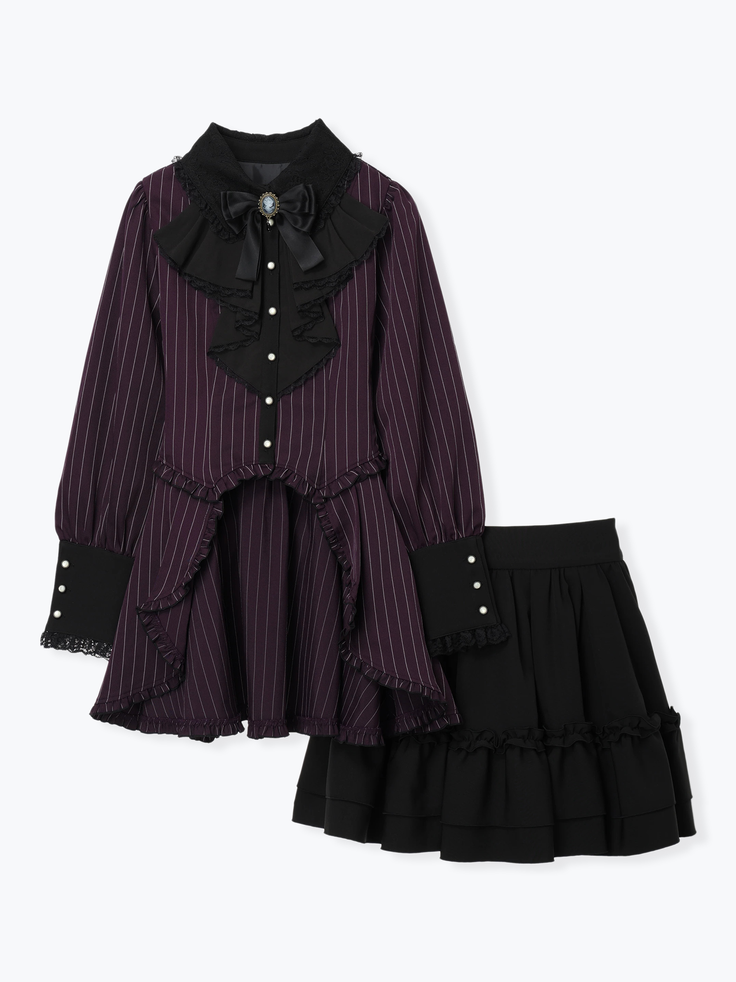 ゴシックラッフルセットアップ（セットアップ｜紫・黒）｜【公式