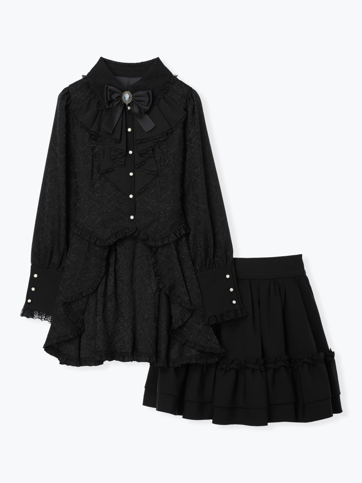 ゴシックラッフルセットアップ（セットアップ｜紫・黒）｜【公式