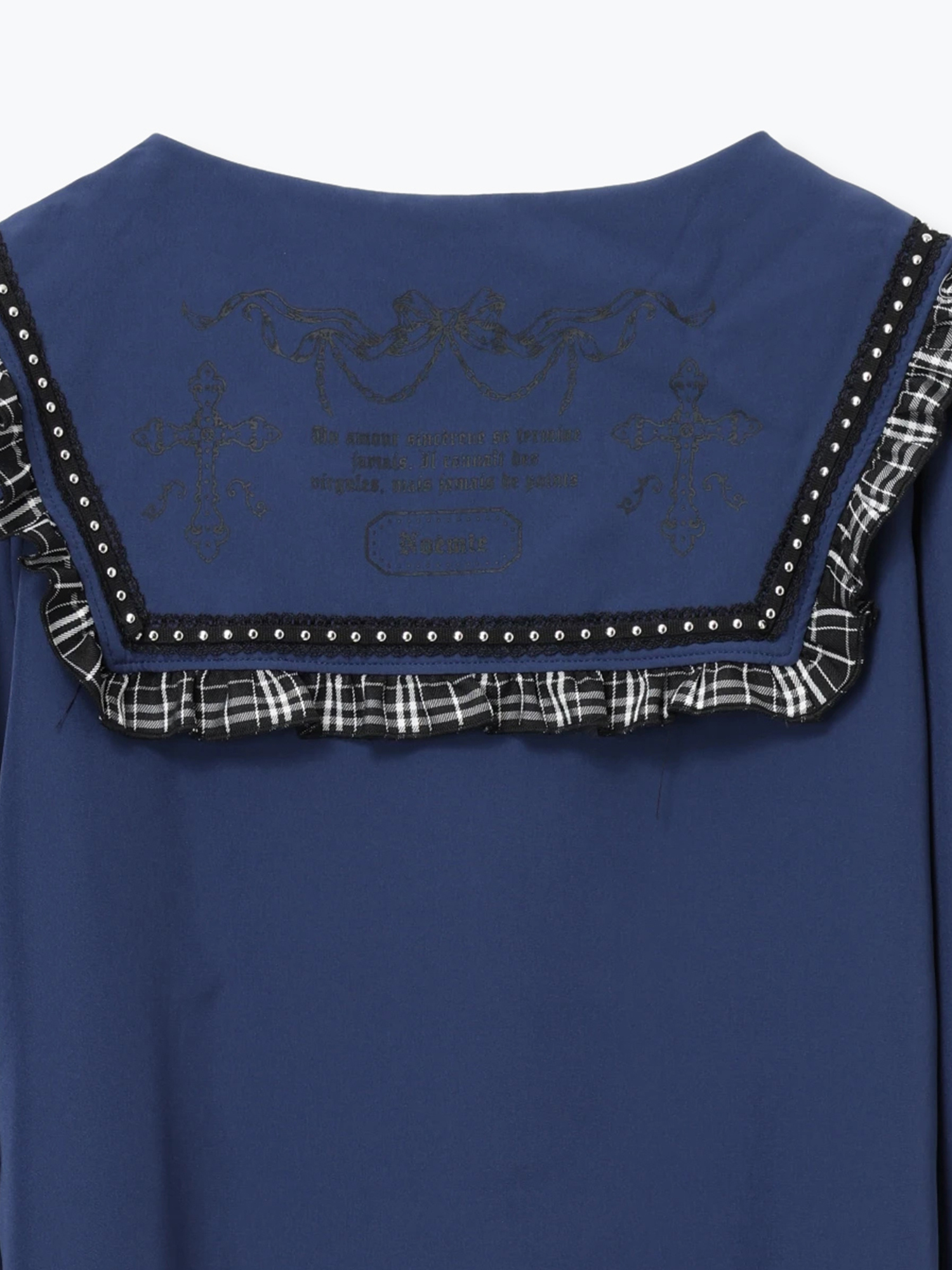 ネイビー シャツ ブラウス itimi shury palomawool ブルー トロピカル