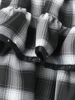 NOEMIE(ノエミー) |合皮スタッズフリルバックルスカパン