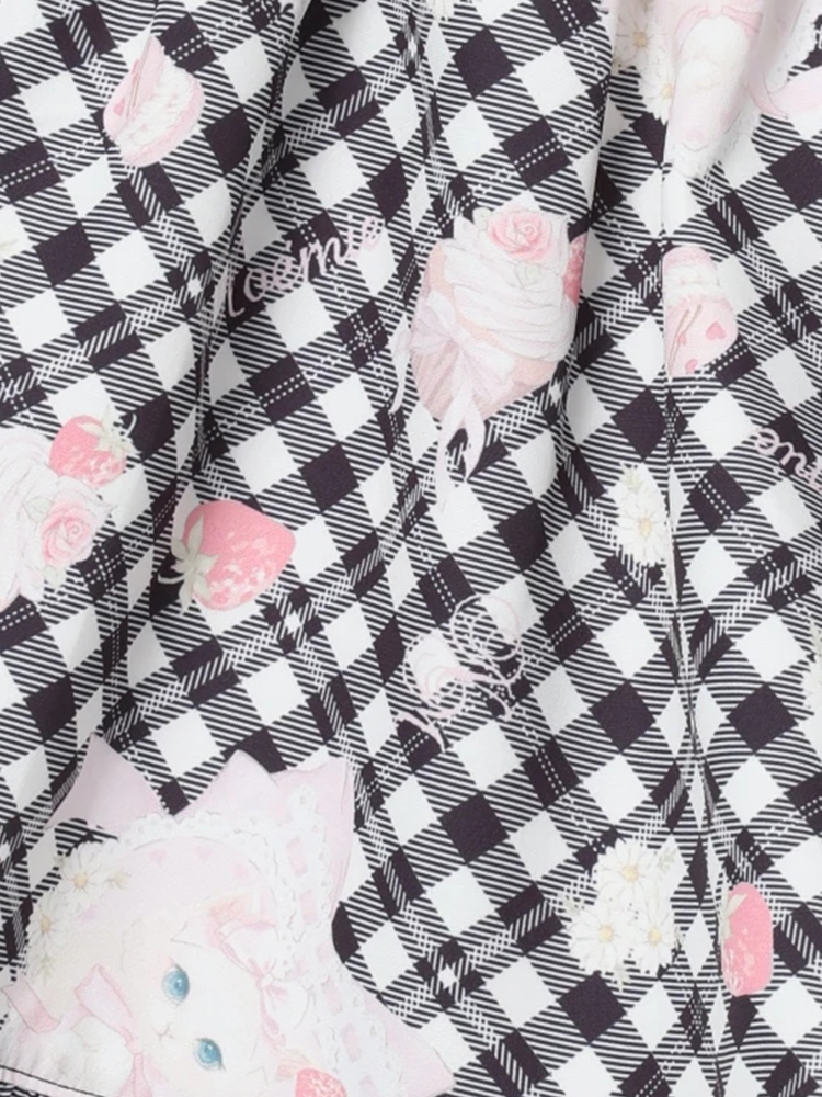 STUDIO BOHEME PARIS アイス柄 セットアップ sweet cat シアーチェック セットアップ（セットアップ｜ピンク
