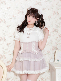 NOEMIE(ノエミー) |ハートバックルデコルテレースカットソー