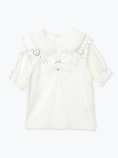 NOEMIE(ノエミー) |ハートバックルデコルテレースカットソー