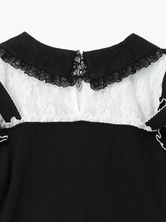 NOEMIE(ノエミー) |ハートバックルデコルテレースカットソー