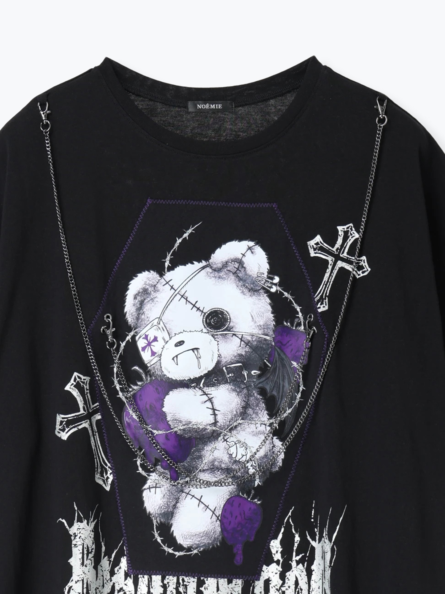 チュニック他　まみぃちゃん❤️ 病みくまチェーンユニセックスTシャツ（チュニック｜赤・紫・青