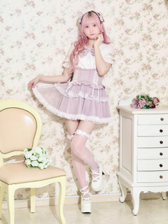 NOEMIE(ノエミー) |レースハートスリーブラッフルブラウス