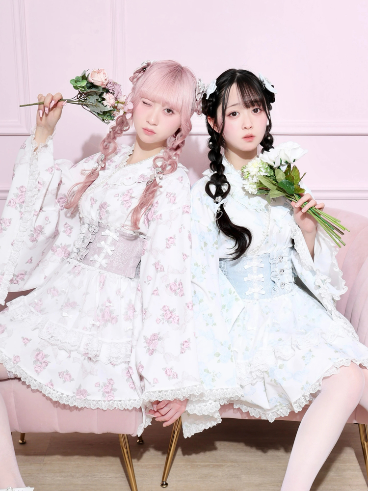 NOEMIE(ノエミー) |ローズブーケチュールフレア浴衣ドレス