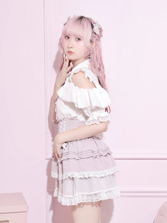 NOEMIE(ノエミー) |ケープフリルオープンショルダーハートバックルブラウス