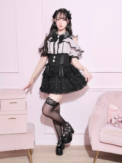 NOEMIE(ノエミー) |ケープフリルオープンショルダーハートバックルブラウス