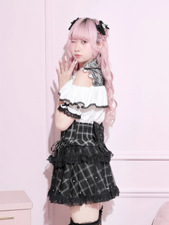 NOEMIE(ノエミー) |ケープフリルオープンショルダーハートバックルブラウス