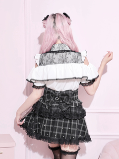 NOEMIE(ノエミー) |ケープフリルオープンショルダーハートバックルブラウス