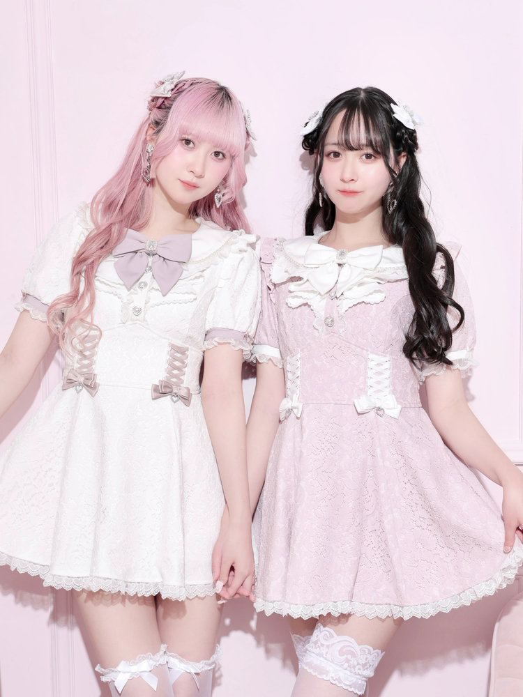 NOEMIE(ノエミー) |総レースラッフルフリルスピンドルワンピース