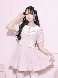 NOEMIE(ノエミー) |総レースラッフルフリルスピンドルワンピース
