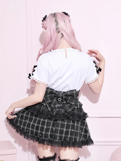 NOEMIE(ノエミー) |メニーパールリボン刺繍Tシャツ