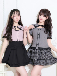 ハートスピンドルチョーカーカットソー（カットソー・Tシャツ 