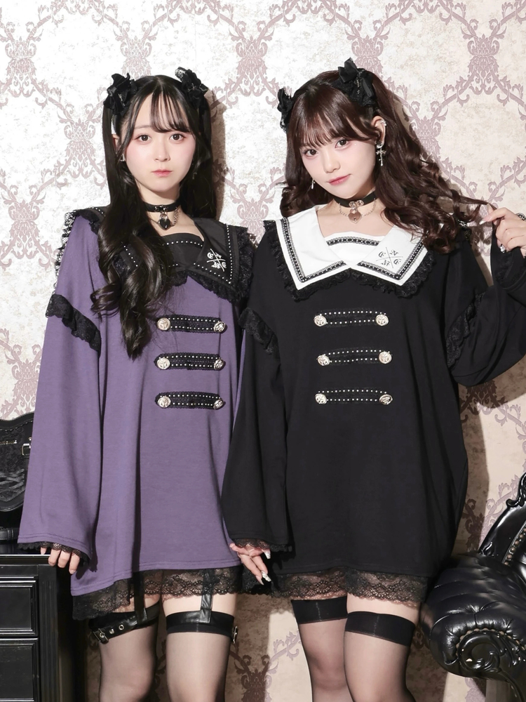 にゃんにゃんニット帽（帽子｜A柄・黒・白）｜【公式】かわいい量産型