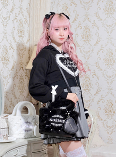 NOEMIE(ノエミー) |ハートポーチ付きキルティングファーバッグ