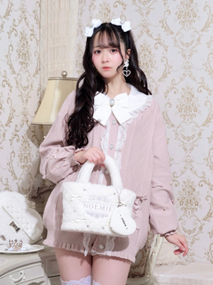 NOEMIE(ノエミー) |ハートポーチ付きキルティングファーバッグ