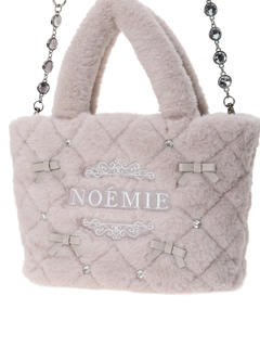 NOEMIE(ノエミー) |ハートポーチ付きキルティングファーバッグ
