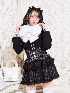 NOEMIE(ノエミー) |ビジューリボンファーマフラー