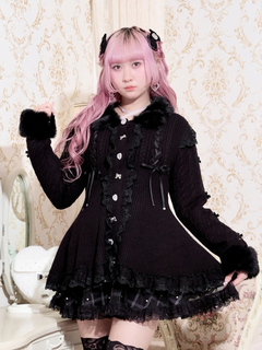 NOEMIE(ノエミー) |ファー付きスピンドルニットアウター