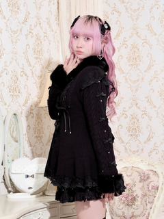 NOEMIE(ノエミー) |ファー付きスピンドルニットアウター