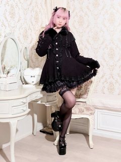 NOEMIE(ノエミー) |ファー付きスピンドルニットアウター